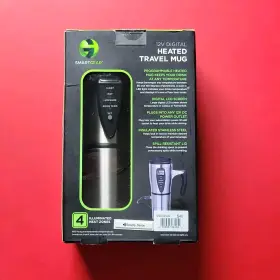 Smart Gear 030698061052 Smartgear 12v Programmable Stainless Steel Heated Travel Mug With Car Charger New