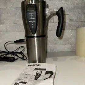 90405050 Smart Gear 12v Digital Heated Stainless Steel Travel Mug With Car Charger