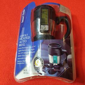 Smart Tools 3069803162 12 Volt Heated Auto Mug 16oz Stanless Steel New