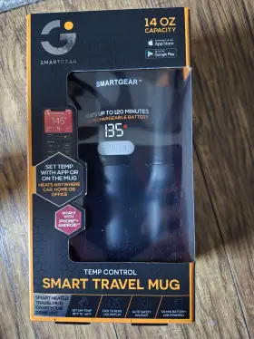 Smartgear 030698069157 Digital Heated Temp Control 16oz Travel Mug New 3 Amp Usb-c 12v Power