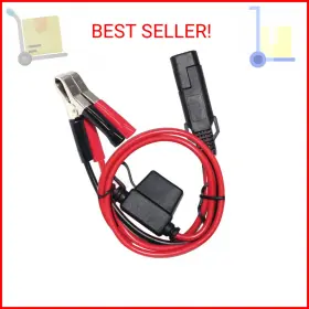 Sparking 608473917216 1.5ft 12v Battery Alligator Clip To Sae 2pin Quick Disconnect Cable