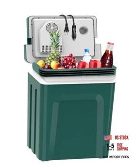 Subsun 170150 27 Quart Electric Cooler And Warmer With Handle Portable Green