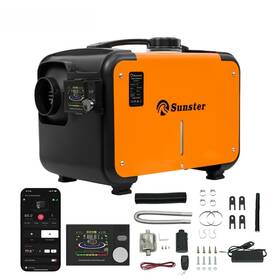 Sunster Skuus24317 8kw Diesel Air Heater For Rv Truck Boat Camper Lcd Monitor App Control