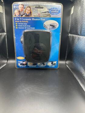 Superex 21-144u 12v 2 In 1 Ceramic Heater/fan Winter Roads Plugs New
