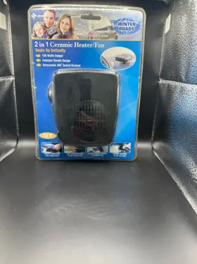 21-144u Superex 12v 2 In 1 Ceramic Heater/fan Winter Roads Plugs New