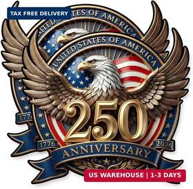 Swcutre 760314302213 America 250th Anniversary Car Decal Sticker - 1776-2026 Patriot Eagle And Statue O
