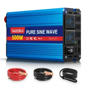 500w Tageeblu 664404751175 Pure Sine Wave Power Inverter Dc 24v To 110v Ac Blue