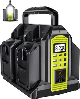 Taingwei Yx-iv06a 350w Power Inverter For Ryobi 18v Battery 4-ports Dc