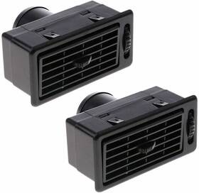 Teamwill 2pcsvent 2pcs Black Car Truck Rv Atv Heat Ac Air Exhaust Vent Dash Ventilation