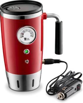 Tech Tools Pi-hm6176 Heated Car Travel Mug - Keeps Your Bevrege Hot Retro Style Stainl