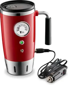 Pi-hm6176 Tech Tools Heated Car Travel Mug - Keeps Your Bevrege Hot Retro Style Stainl