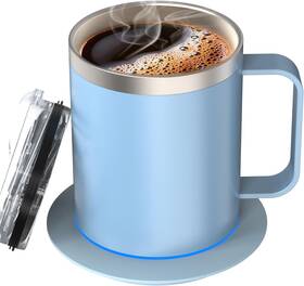 Technology 705353204920 Heated Coffee Mug Usb-powered 304 Stainless Steel 12oz - 10-hour Auto Shut-off