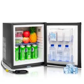 Techomey 850022832475 12v Fridge 1.0 Cu.ft Small Refrigerator With Lock Reversible Door Ac/dc