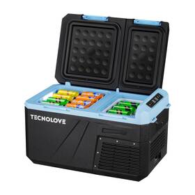 Tecnolove Cr202dadus 25l Car Refrigerator Freezer 27 Quart Dual Zone Portable Compressor Cooler With