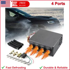 4506059 Therwen 12v Universal Car Auxiliary Heater - Windscreen Demister And Defroster 4 Ports