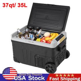 Towallmark Zbd-35 37 Quart Car Refrigerator Portable Freezer Camping Truck Rv Fridge Dual Zone 12/24v