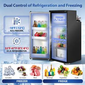 Toyandona 034141806016 Rv Refrigerator 12v/24v With Freezer Reversible Door Compressor App Control