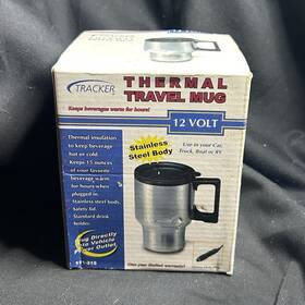 Tracker 111-215 12 Volt Thermal Travel Mug Stainless Steel Heated Cup