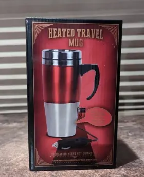 Travel Mug 049022501447 12v Electric Heated Stainless Steel Coffee Tea Cup Black 14 Oz