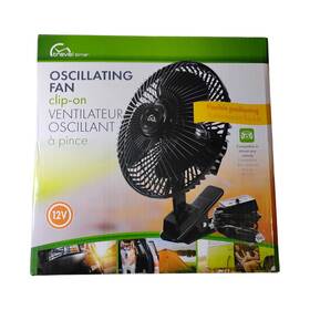 Travel Time 156-03211 12v Oscillating Clip-on Fan Portable Car Appliance