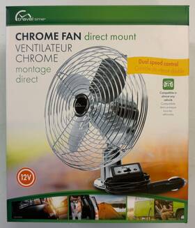 Travel Time 156-03213 Traveltime Chrome Fan Direct Mount