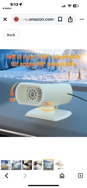 Ty-8001 Trcyinc Portable Car Heater - 200w Nib
