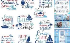 Hq-567 Treaclub Cruise Ship Door Decorations 10pcs Large Magnetic