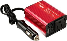 Ueiua Es-154c-12v-110v-ueiua 150w Red Car Power Inverter 12v Dc To 110v Ac Converter Vehicle Adapter