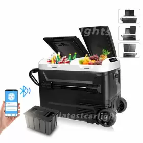 Appcf005 Uni-shine 53qt/50l Portable Car Fridge Refrigerator Cooler -4 F 68 Separated Zone Por