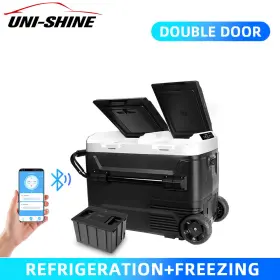Uni-shine Jg-bx-0628-167-b1pcs 53qt/50l Car Portable Refrigerator Solar Powered Cooler For Outdoor Rv With Battery