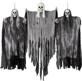 15617 Us Corp 3 Pack Halloween Hanging Ghosts Scary Skeletons