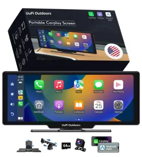 Uupi Outdoors 016392815696 10.26 Inch Portable Wireless Car Stereo With 2.5k Dash Cam Apple Carplay And Android Auto