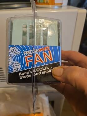 Valterra 019079026040 Fridgemate Fan For Home Dorm Rv Camper Trailer Motorhome Fridge Nib
