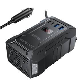 Vansoet Mri4011hu-bk-us-e01 400w Car Power Inverter Dc 12v To 110v Ac With Pd 400w-pd30bk Black