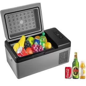 Vbenlem 739210209865 20 L Car Fridge Compressor Cool Box Stainless Steel Holiday Insulated M Inch