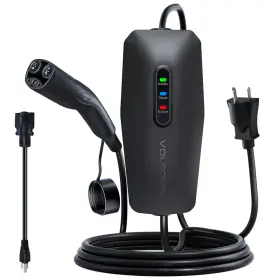 Ec13 Vdlpowervp Portable Level 1 And 2 Tesla Ev Charger 16 Amp 110v-240v 20ft Cable