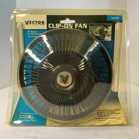 Vector Vec209 Oscillating Fan 6 Inch 12 Volt Car Boat Rv Clip-on Mountable 2-speed New Nos