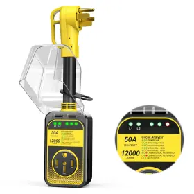 Rvy50a01 Vehiker Rv Surge Protector 50 Amp 12000 Joules With Circuit Analyzer And Guard