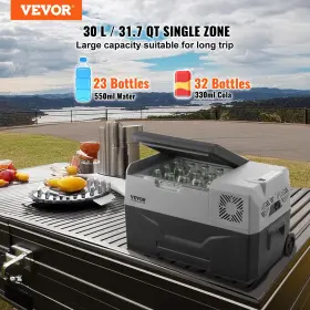 Vevor 197988216421 Portable Car Refrigerator Freezer Compressor 30 L Single Zone For Home