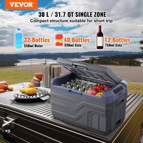 Vevor 197988218852 Portable Car Refrigerator Freezer Compressor 30 L Single Zone For Home