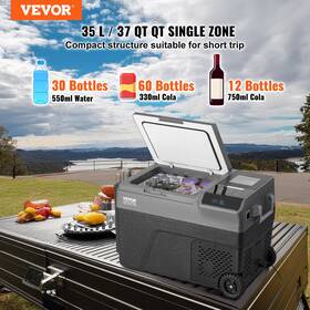 Vevor 197988219569 Portable Car Refrigerator Freezer With Ice Making Function 37 Quart Single Zone