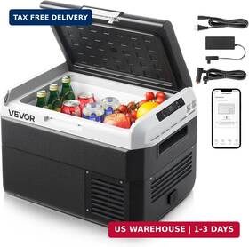 Vevor 199912046883 12 Volt Car Refrigerator 26.4qt/25l Fridge Portable Electric Freezer
