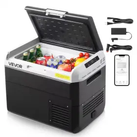 Vevor 313092932976 Car Refrigerator 12-volt Fridge 31.7qt/30l Single Zone Portabl
