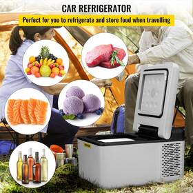Vevor 47693759866 Portable Car Refrigerator Freezer 10 Quart L Camping Road Trip Travel Outdoor