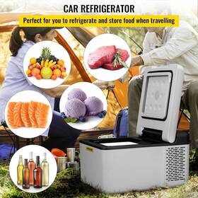 Vevor 695636344088 10 Quart 12 Volt Portable Mini Freezer Car Compressor Fridge Cooler