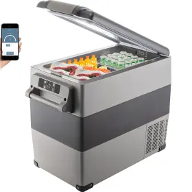 Vevor 803567513361 Portable Mini Refrigerator 58 Quart 12v/110v Lg Compressor Black Small Freezer