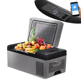 Ftbzpe15l110vssrp Vevor 12 Volt Car Refrigerator Portable Freezer 21 Quart 20l Truck Rv Fridge App Control
