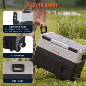 Glbxxczbxs35lywza Vevor Portable Foldable Handle Car Refrigerator With Freezer 55l