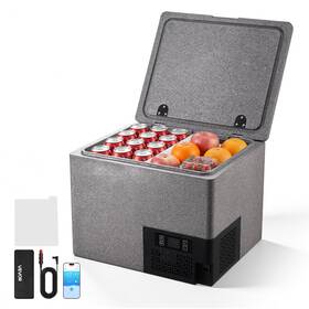 Vevor Wlczbxx40ldmkik1c001 12 Volt Refrigerator Portable Car Fridge Electric Freezer 42.3 Qt/ 40l