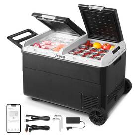 Vevor Yssczbxzs95lc3t5e001 12 Volt Car Refrigerator Portable Freezer 100.4 Quart Dual Zone Cooler For Camping